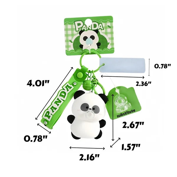 Silicone Bubble-Blowing Panda Keychain Free Shipping