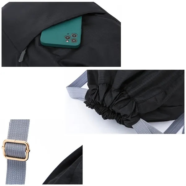 Waterproof Drawstring Gym Backpack with Zipper
