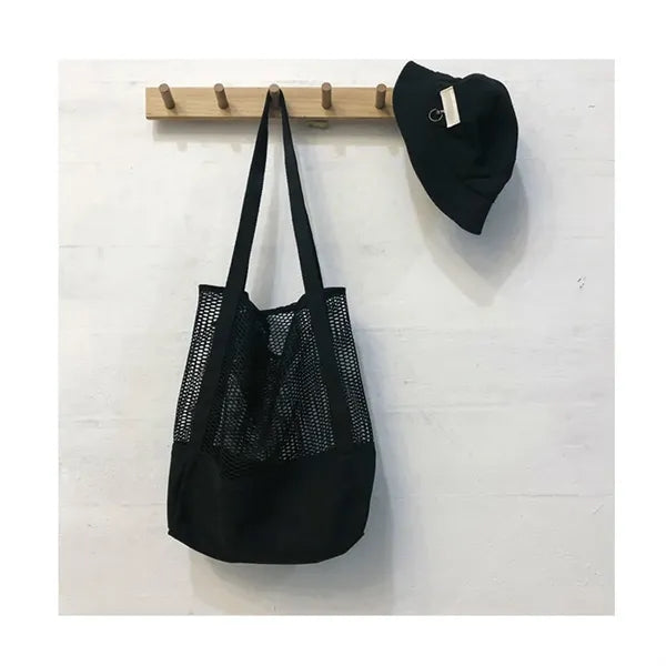 Mesh Multifunctional Breathable Beach Shoulder Canvas Bag