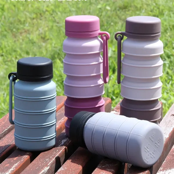 16Oz Silicone Collapsible Water Bottle
