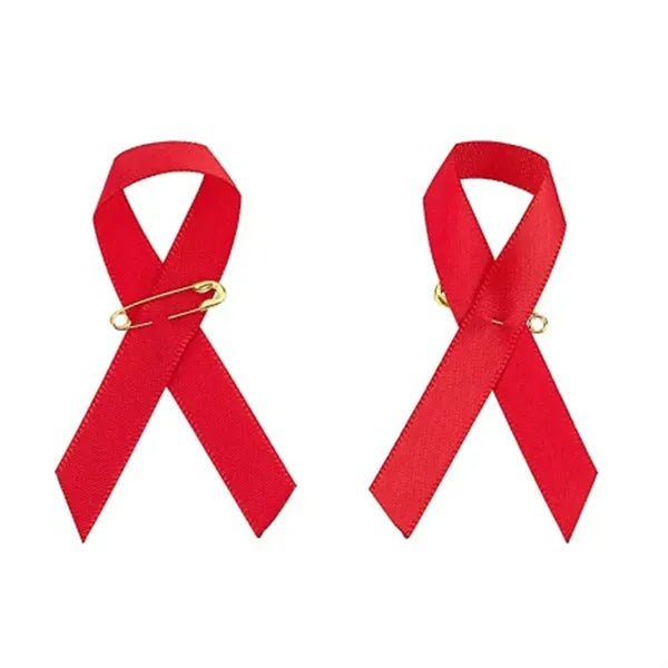 Satin Awareness Ribbons with Safety Pins