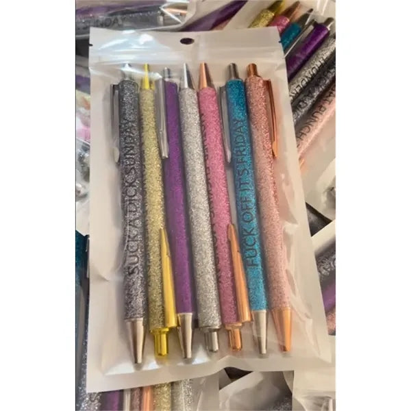 Funny Glitter Ballpoit Describing Seven Days Of Week Pen