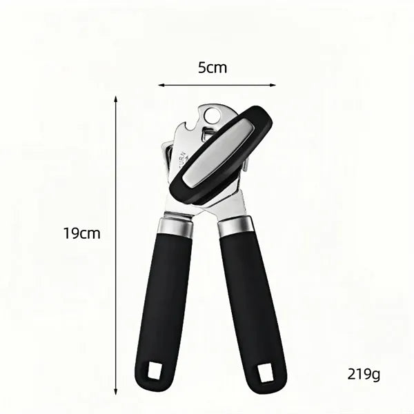 3 In 1 Manual Can Opener With Ergonomic Grip