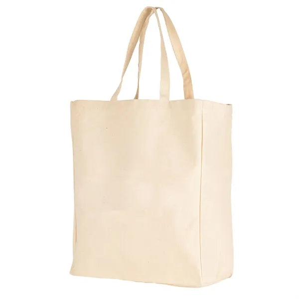 Cotton Gusset Grocery Tote Bag