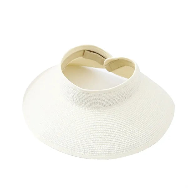 Wide Brim Straw Sun Visor Hat