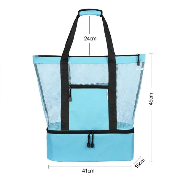 Huge Dual-Compartment Beach & Picnic Tote Bag