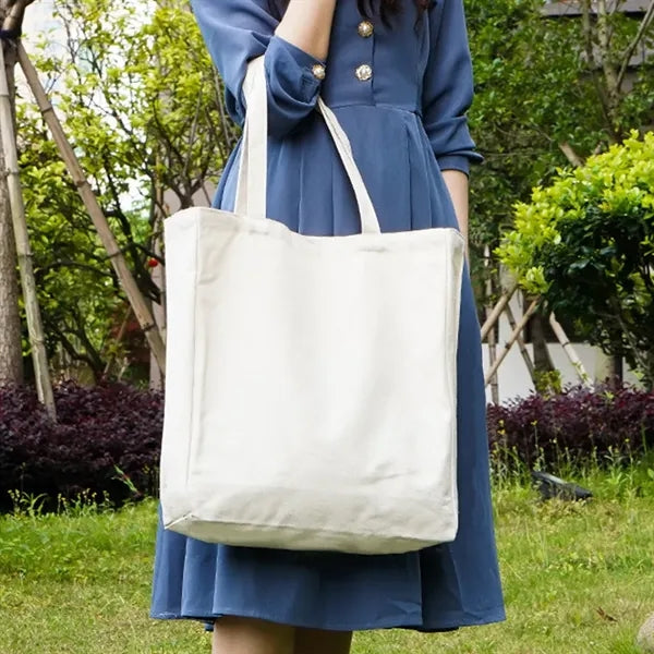 12 oz. Natural Cotton Canvas Tote Bag