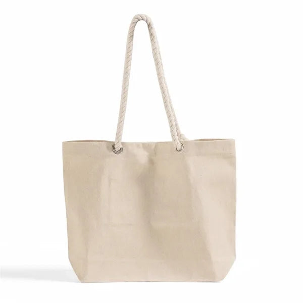 Rope Handle Canvas Beach Tote