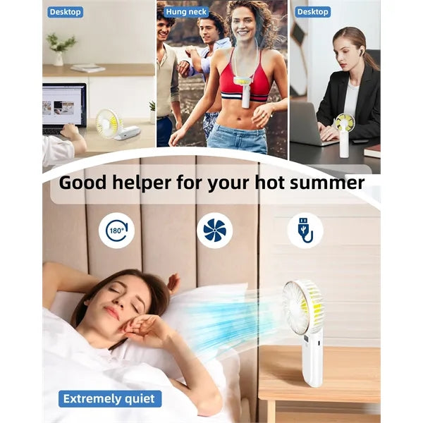 Portable Handheld Fan Display Electricity