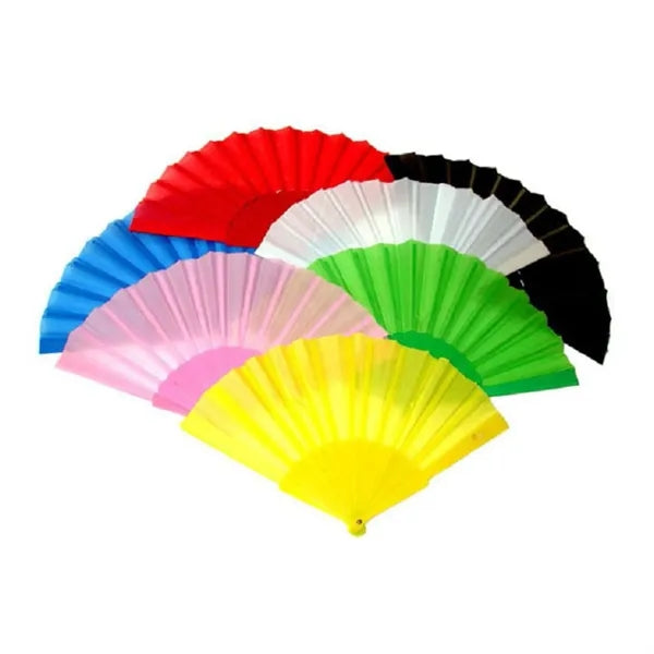 Folding Hand Fan With Durable Plastic Handle