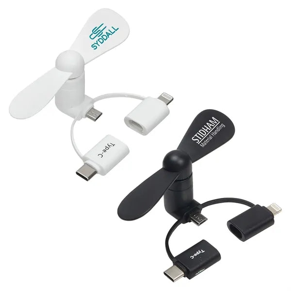 Mini 3-in-1 USB Mobile Phone Fan With 3 Connectors