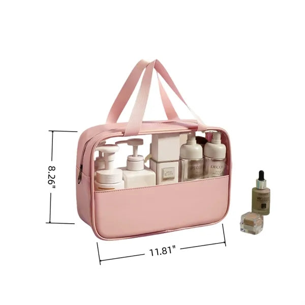 Transparent makeup bag