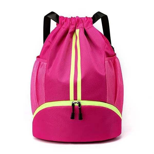 Waterproof Drawstring Backpack with Shoes Compartment