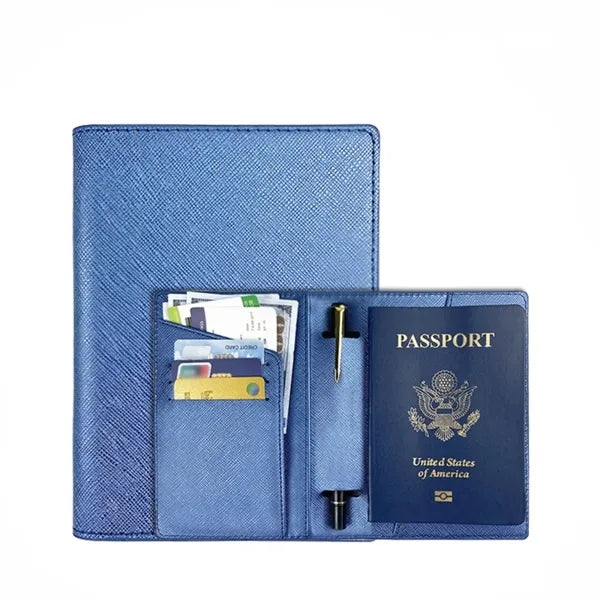 PU Leather Multi-Card Slot Passport Holder Bag