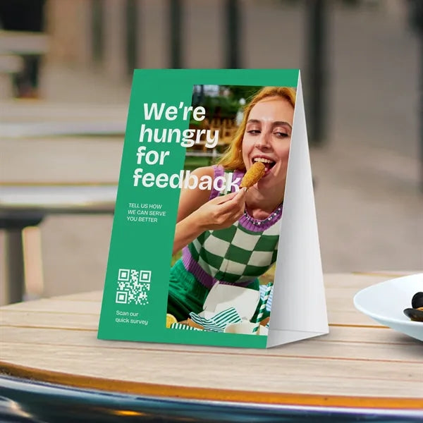 4.5" x 5.5" Custom Table Tents - Vertical