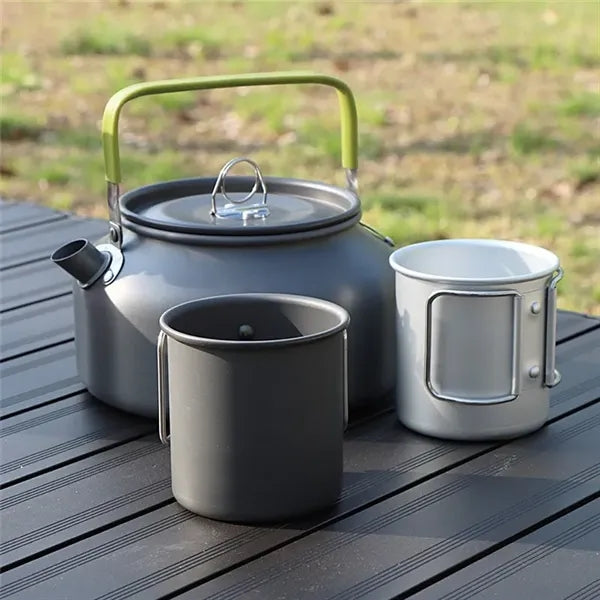 10oz Outdoor Folding Handle Camping Aluminum Cup