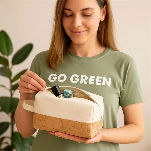 Eco Cork Canvas Makeup Bag