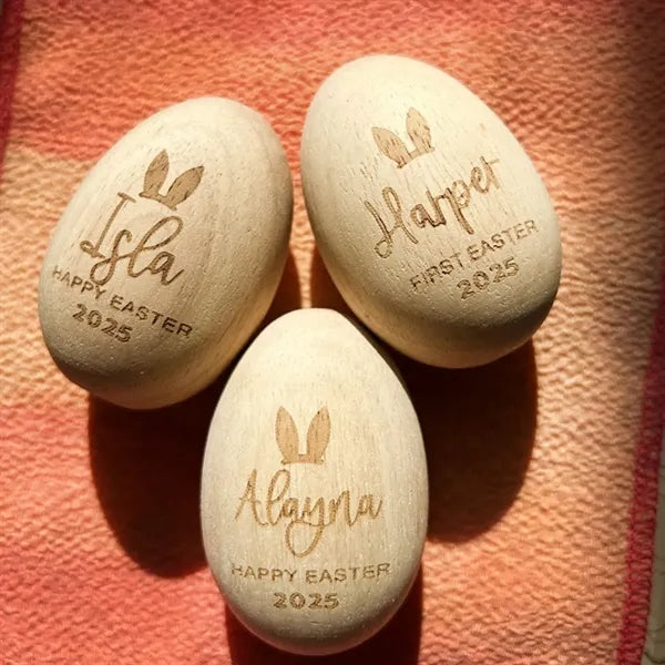 Shake to Sound Wooden Easter Eggs