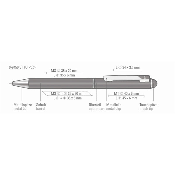 STRAIGHT SI TOUCH Metal Twist Ballpoint Pen