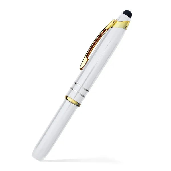 Flashight and Stylus Metal Pen