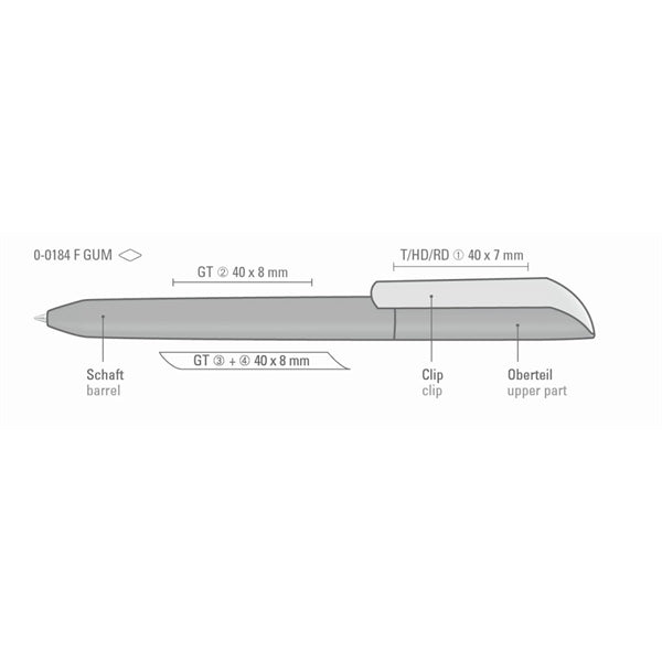 Vane F GUM Twist-Action Pen