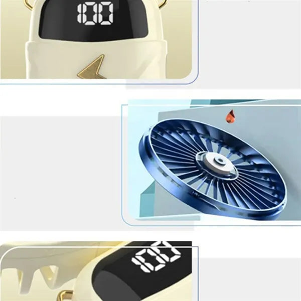 USB Neck Fan with Battery Display