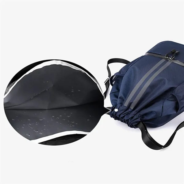 Drawstring Gym Bag with Wet Storage