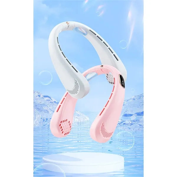 Blow Cold Air, 3 Speed Settings, Wearable Bladeless Neck Fan