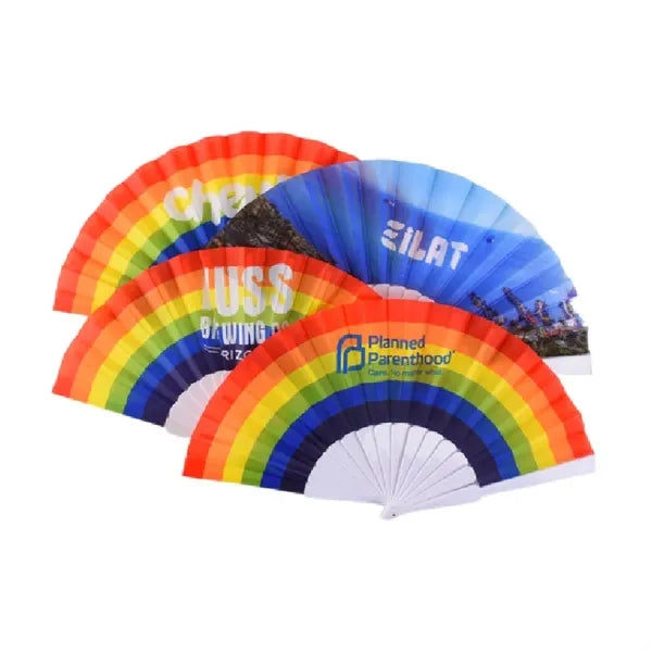 9'' Full-color Printed Rainbow Folding Fan