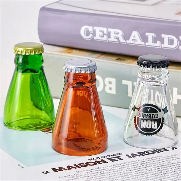 3oz Beer Bottle Top Shot Glass