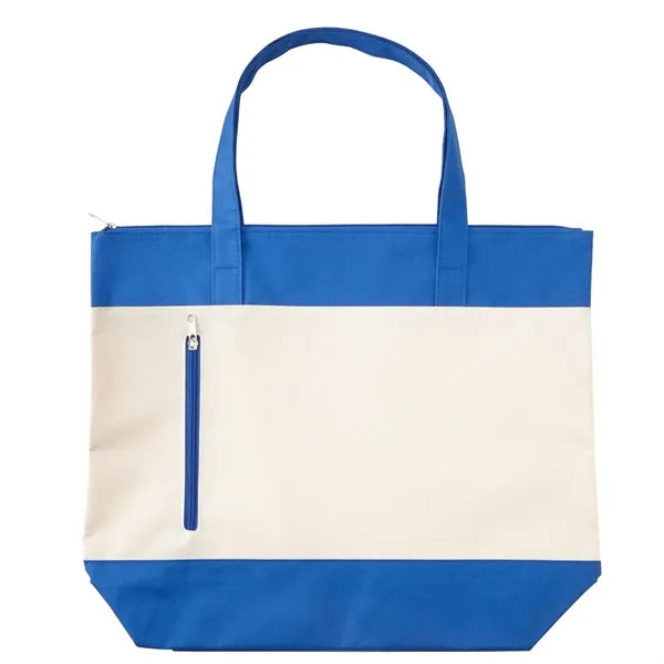 Polyester Zipper Beach Tote Bag