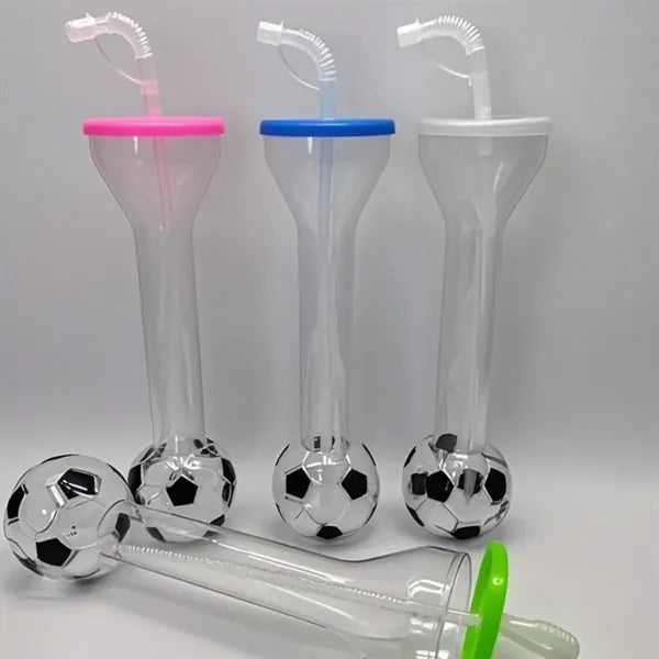 Football Base Tumbler with Straw for Sports
