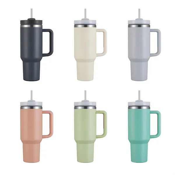 Aqueduct-VIII 40 Oz Tumbler Mugs with Straw (Double Walled)