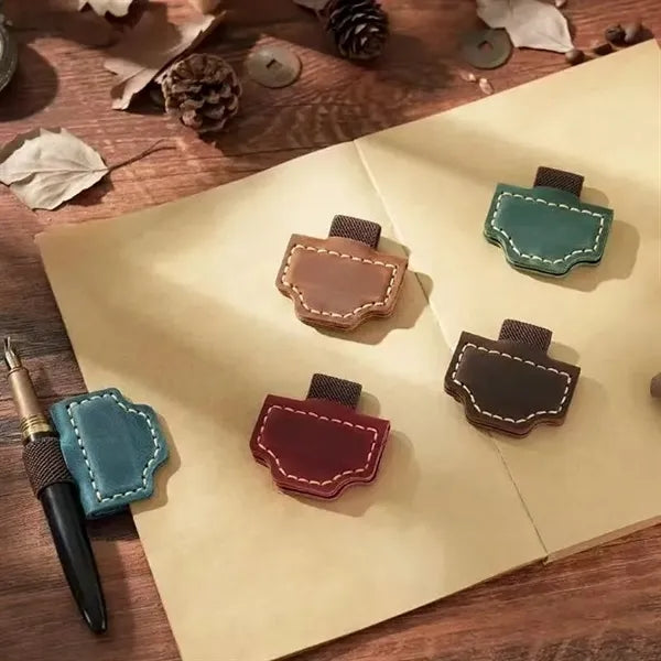 Magnetic Leather Pen Holder Clip