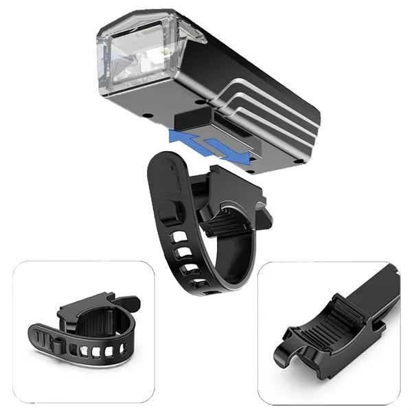 Anti-Glare LED Bicycle Lights With Igh-Capacity Battery