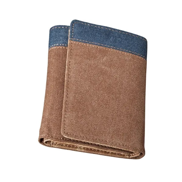 Canvas Tri Fold Wallet For Men