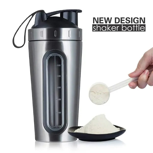 24oz Stainless Steel Shaker Bottle With Mixing Ball