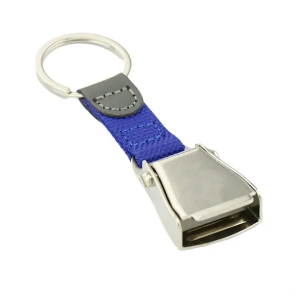 Airplane Seatbelt Buckle Key Ring