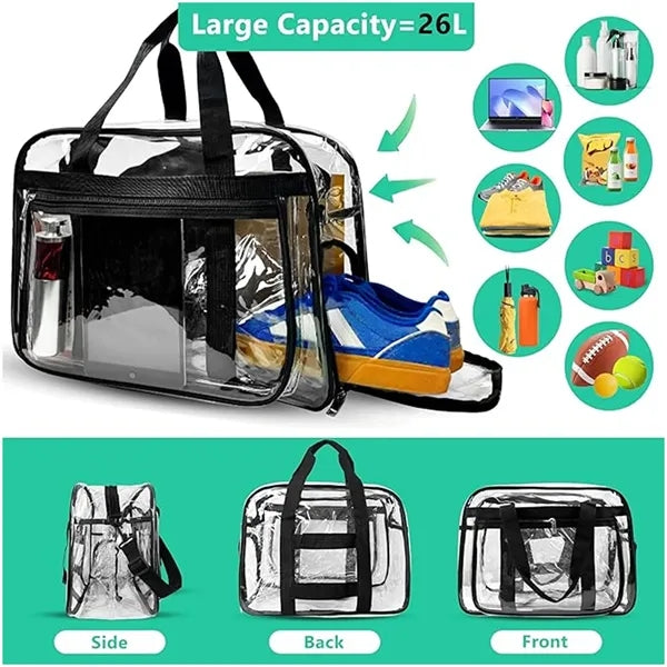Large Clear Tote for Gym Transparent Bags