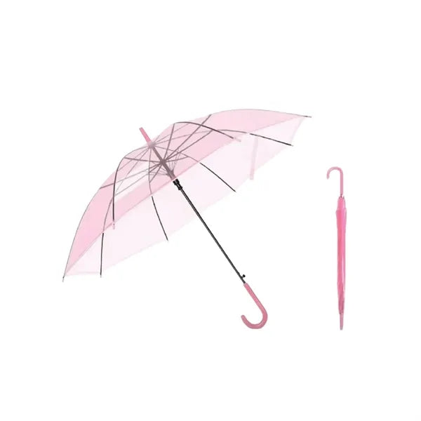 Clear Dome Umbrella with Auto Open for Rain & Weddings