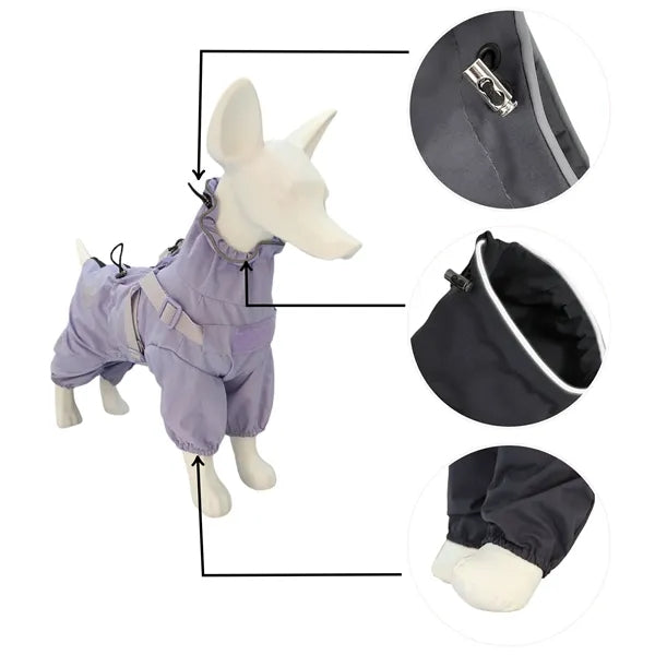 Pet Raincoat with Reflective Strip Free Shipping