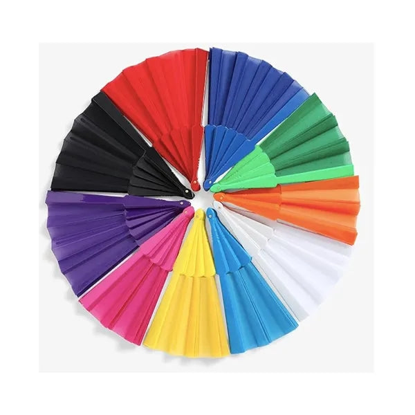 Plastic Rib Fabric Folding Fan