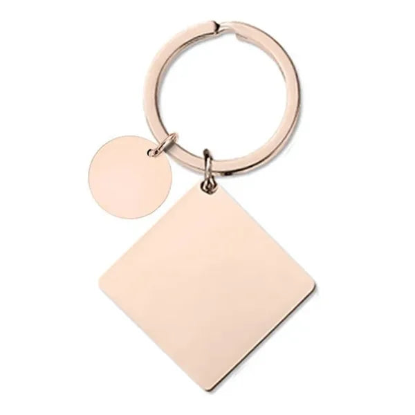 Metal Keychain With Round Tag