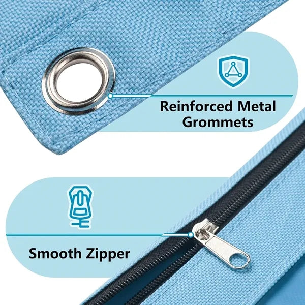 Big Pencil Pouch for 3 Ring Binder Case with Smooth Zipper