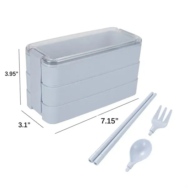 3 Layer Wheat Straw Bento Lunch Box