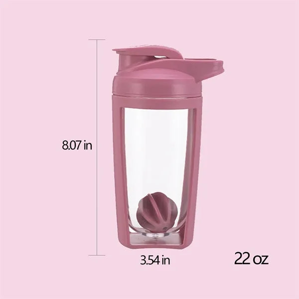 22 OZ Mixing Cup Bottle With Shaker Ball Hanging Buckle