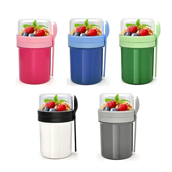 Outdoor Sealed Salad Camping Cup With Lid Spoon