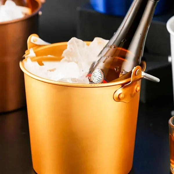 1.25L Metal Ice Bucket Party Beverage Cooler with Handle