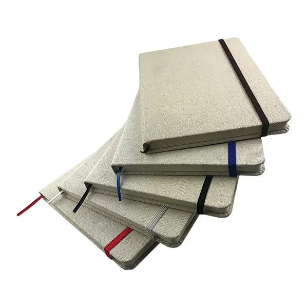 Linen Canvas Cover Notebook with Pen