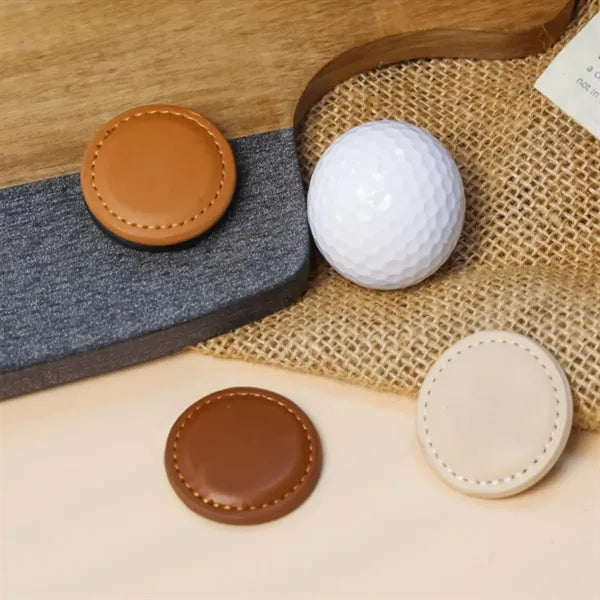 Leather Magnetic Golf Ball Label